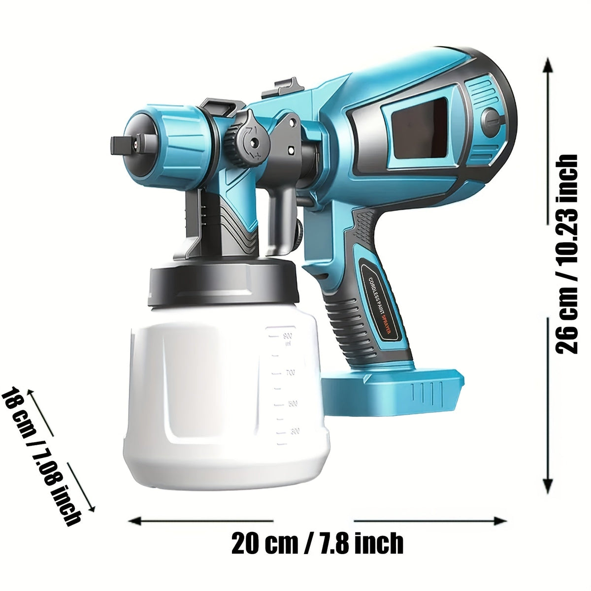 ProSpray Farbsprüher – Kabellos mit 2 Batterien sowie 1000ml Abnehmbarem Behälter