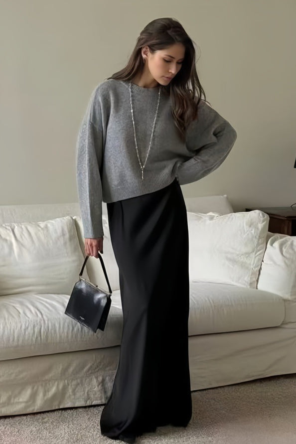 Locker geschnittener Pullover mit Strickstruktur in Weiß