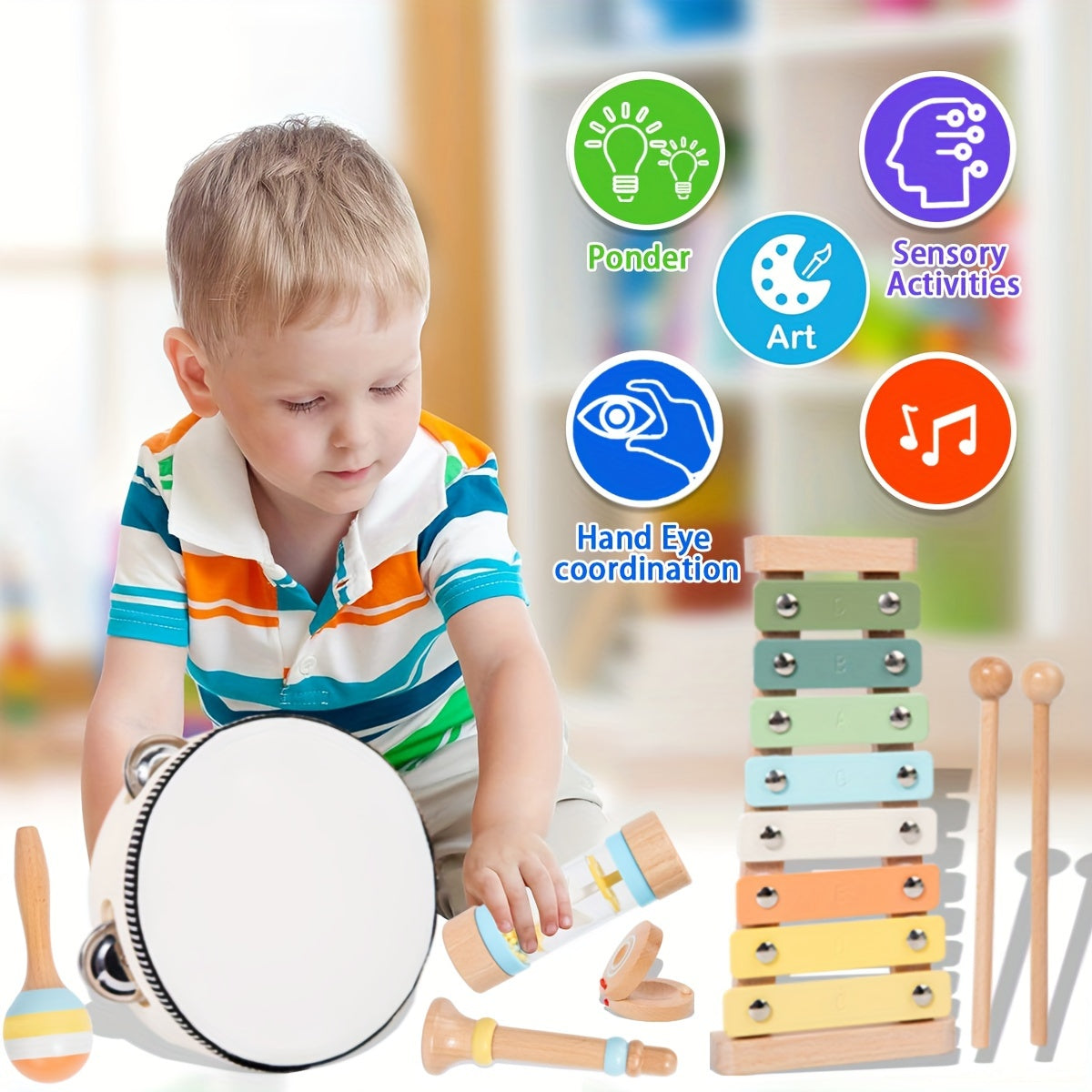 Pädagogisches Musikinstrumente-Set – Ideal für kreative Entwicklung