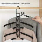 Multilayer Kleiderbügel Set – 5-in-1 Platzsparender Organizer inklusive rutschfesten Schaumstoffpolstern