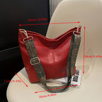 Breite Geometrische Tasche – Große Kapazität Crossbody inklusive Retro-Vibe