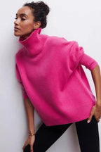 Locker geschnittener Pullover in Weiß