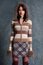 Pullover mit Strickstruktur in Braun
