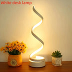 Spiral-LED-Schreibtischlampe: Moderne dimmbare Beleuchtung