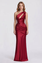 Twisted – Satin-Maxikleid mit Cut-outs