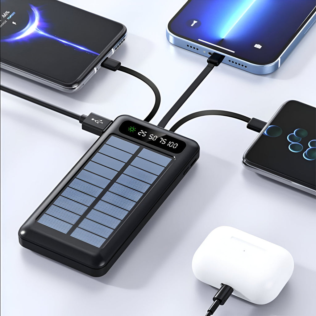 Hochleistungs-Solar-Powerbank mit 20.000mAh – Schnelles sowie Dual-Laden