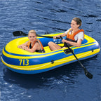 Aufblasbares Angelboot-Set – Leichtes 2-Personen PVC-Boot inklusive Paddeln