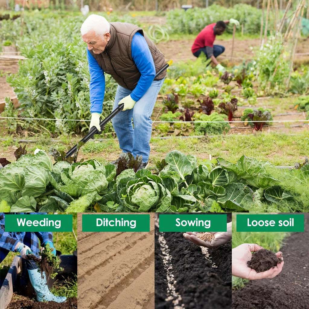 Edelstahl Ergonomisches Gartenwerkzeug mit Dreieckigem Kopf – Zum Unkrautjäten sowie Bodenbearbeitung