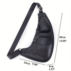 Vintage Klassische Leder Slingtasche – Kompakt und Haltbar