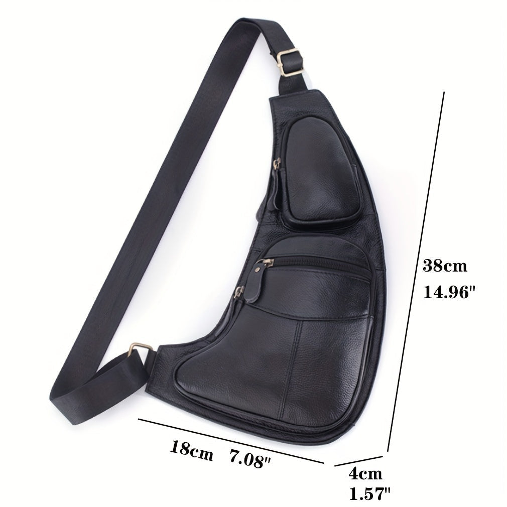 Vintage Klassische Leder Slingtasche – Kompakt und Haltbar