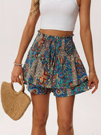 Urlaubs-Damenshorts Blumenmuster – Bequem und Weiblich