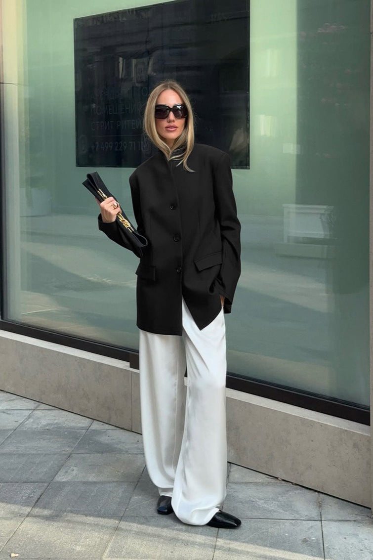 Blazer mit V-Ausschnitt