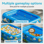 Ozean Splash Aufblasbares Kinderbecken: Dickes PVC für Spaß im Garten