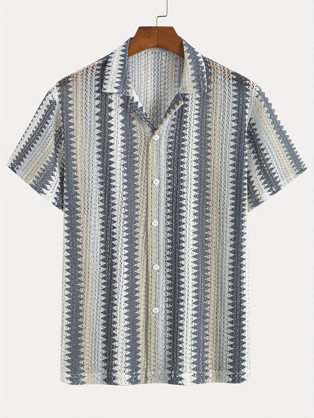 Herren Sommer Lässig Kurzarmshirt – Gewebter Stoff für einen Frischen Look