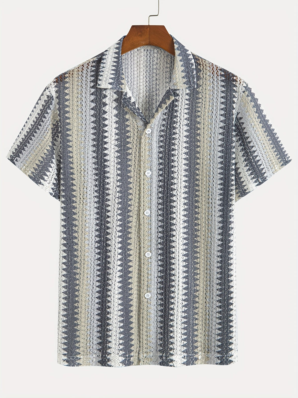 Herren Sommer Lässig Kurzarmshirt – Gewebter Stoff für einen Frischen Look