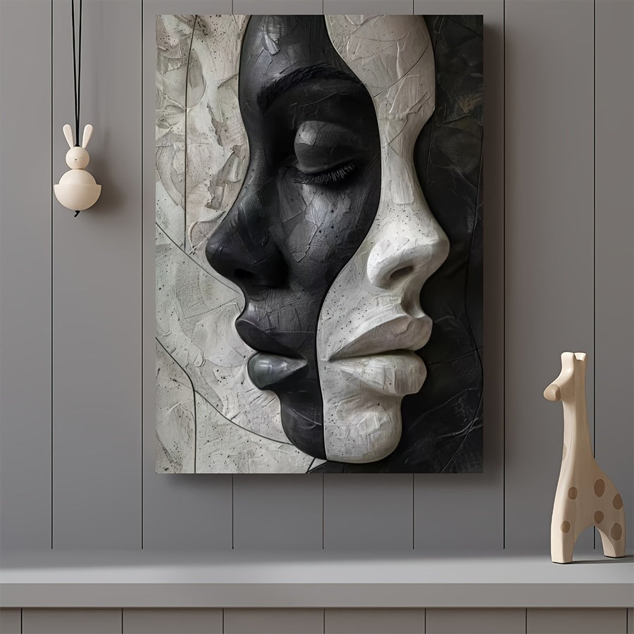 Abstraktes Weibliches 3D-Porträt: DIY Leinwand-Set für Kunstliebhaber