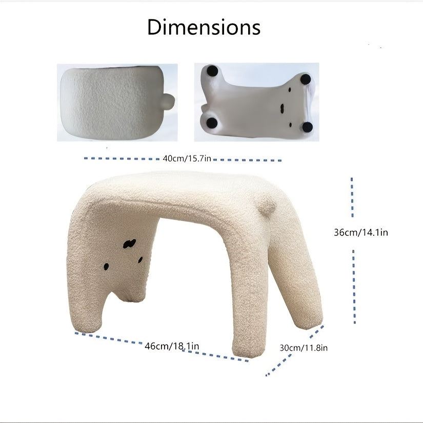 Katzenförmiger Plüschhocker – Gemütliches sowie Funktionales Design