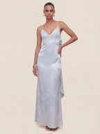 Satin-Maxikleid