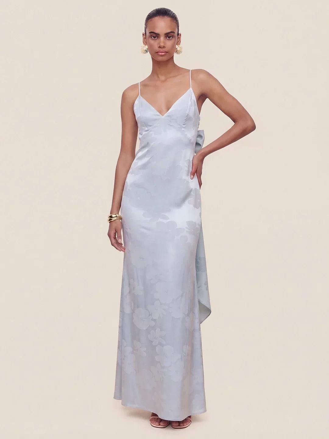 Satin-Maxikleid