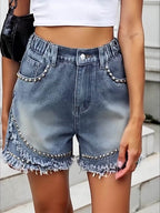 Punkrock Denim Shorts – Schlank und Modisch