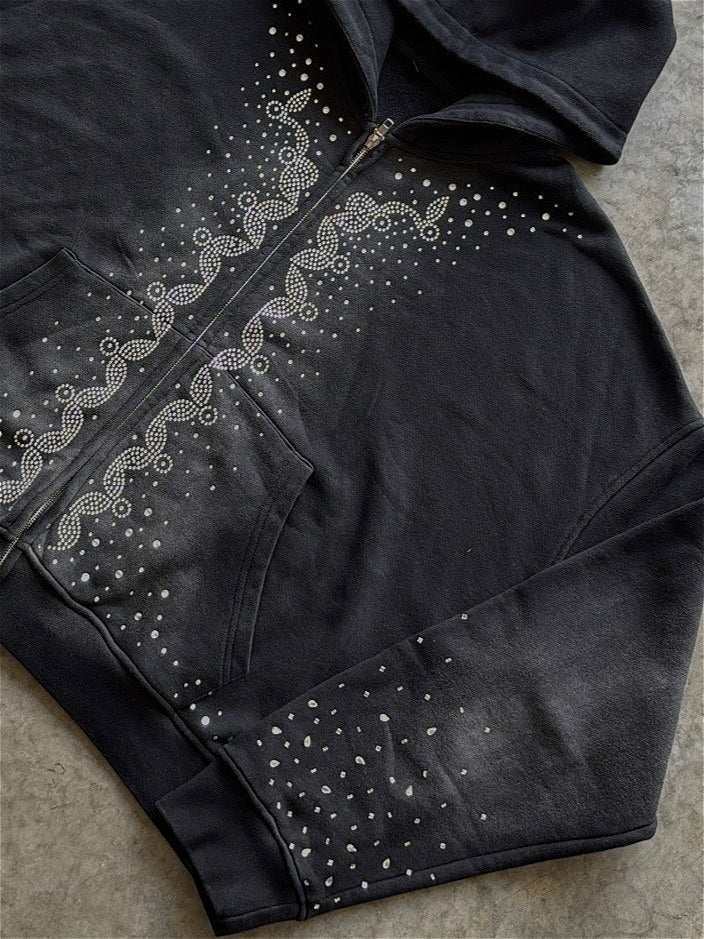 Pullover in Schwarz mit Mit Kapuze