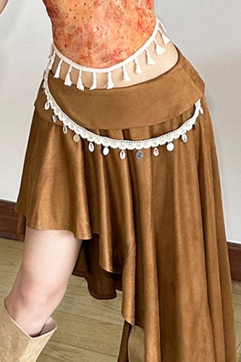 Asymmetrischer Rock mit Druck