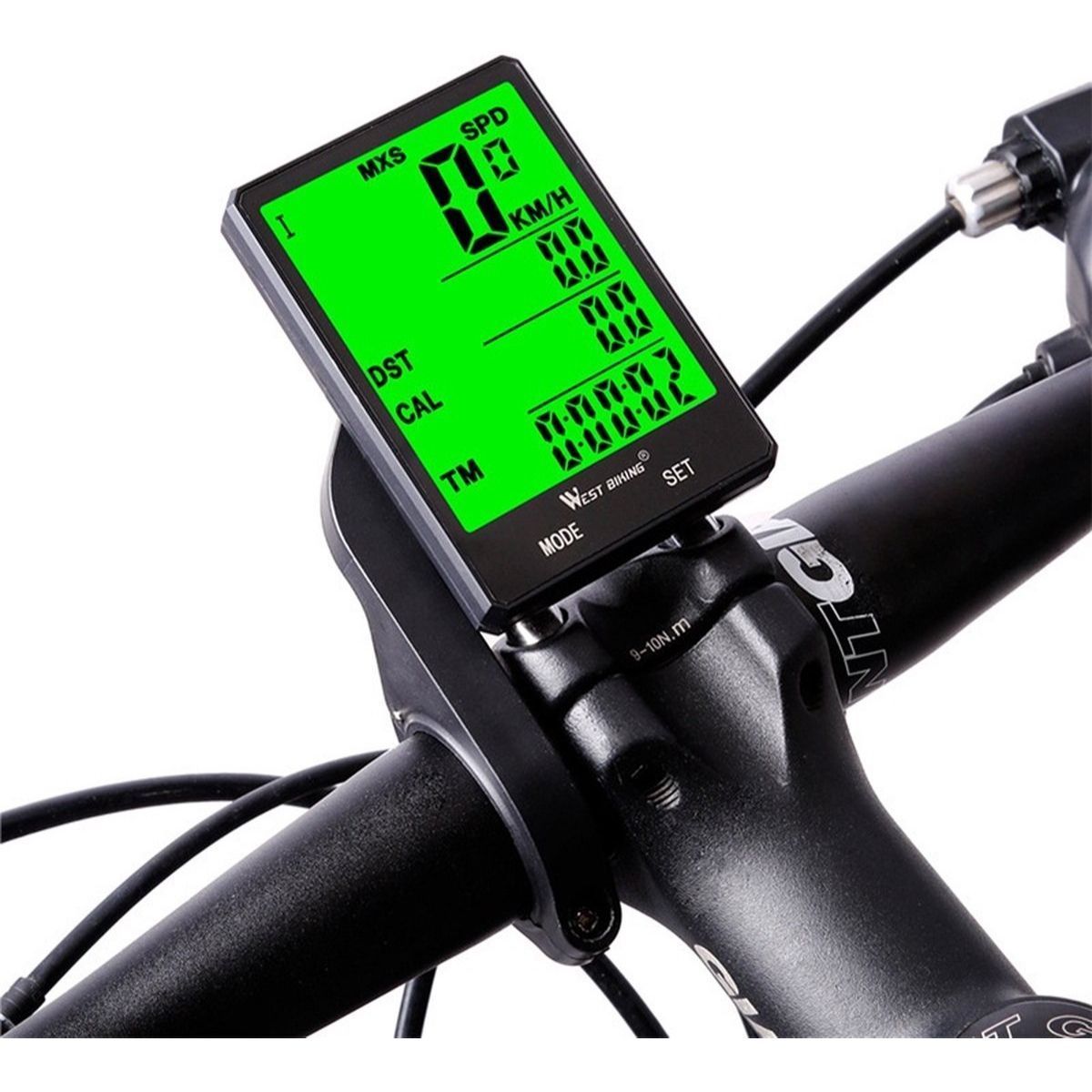 RideTrack Drahtloser Fahrradcomputer – Helles LED-Display sowie Vollständige Funktionen