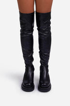 Overknee-Stiefel in Lederoptik