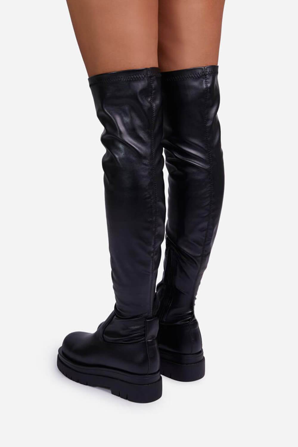 Overknee-Stiefel in Lederoptik