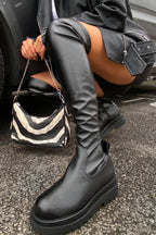 Overknee-Stiefel in Lederoptik
