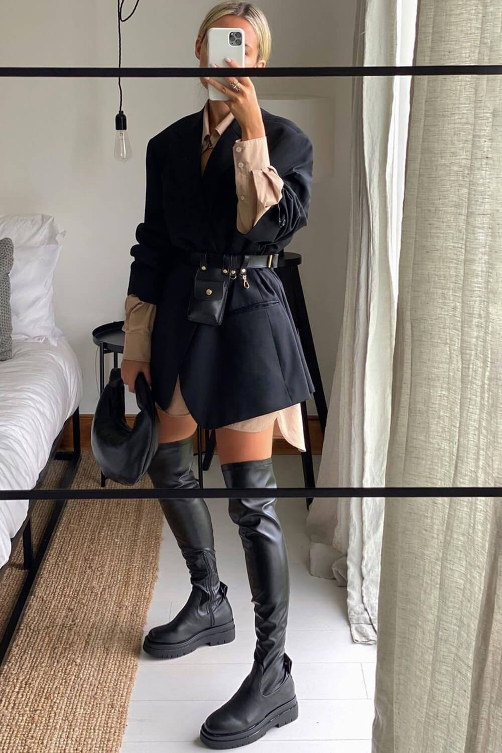 Overknee-Stiefel in Lederoptik