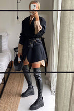 Overknee-Stiefel in Lederoptik