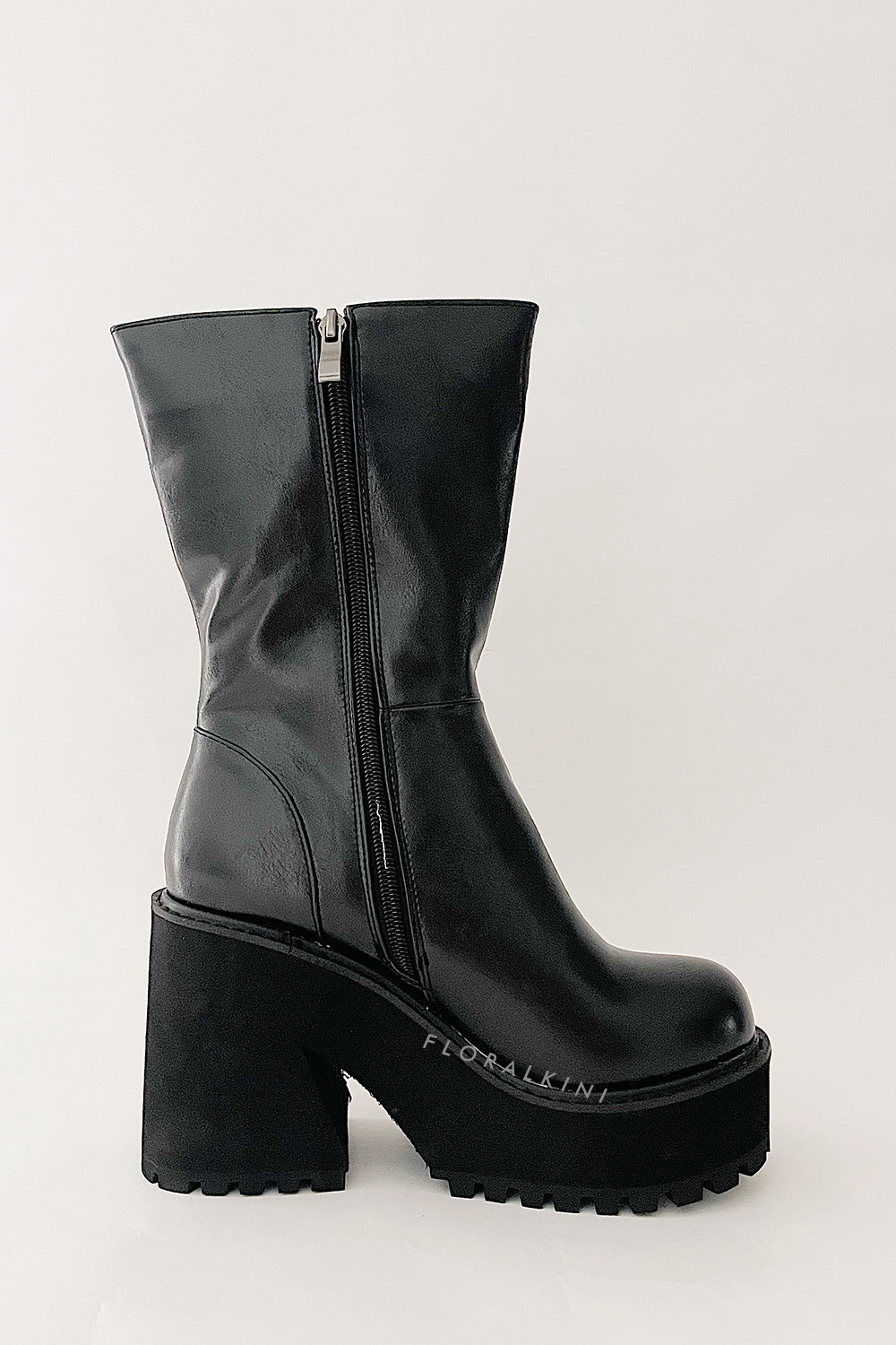 Stiefeletten mit Plateau und Blockabsatz