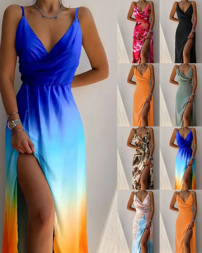 LunaWave Maxi-Kleid: Stilvolles Sommerkleid für Damen