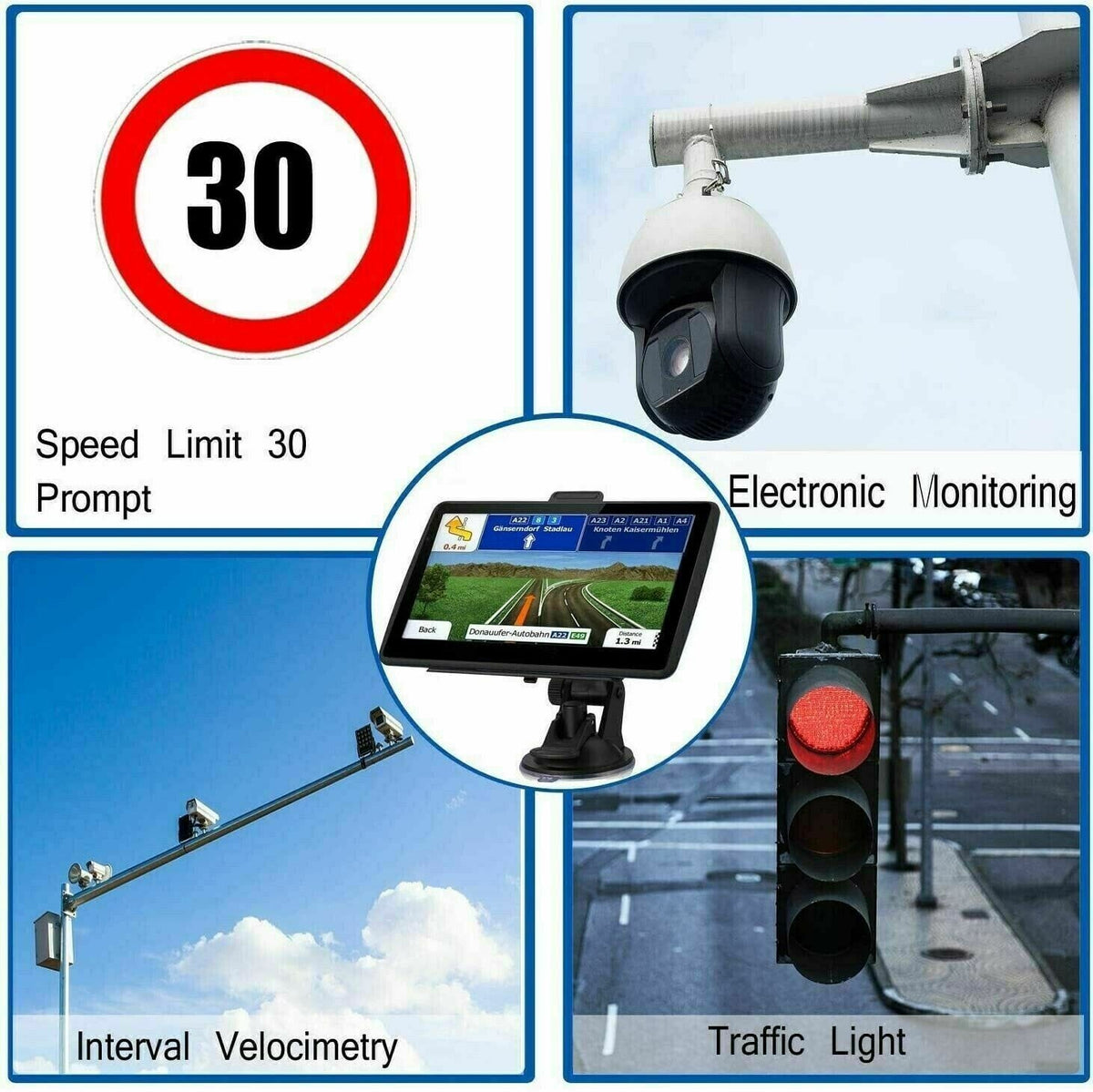 7 Zoll GPS-Navigationssystem – Zuverlässige Routenführung für Auto sowie Lkw
