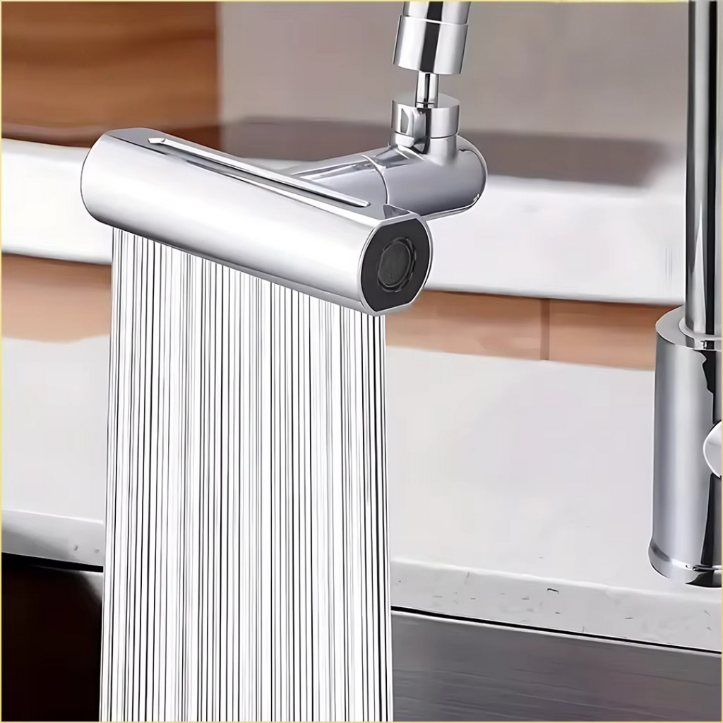 FlexiFlow Wasserhahnaufsatz: 4 Stufen & 360° drehbar