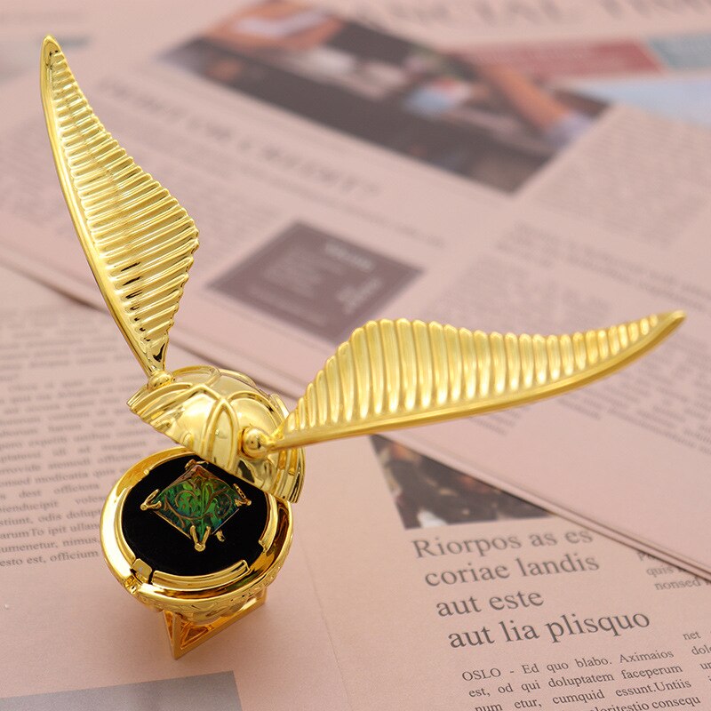 Goldene Flügel-Orb-Ringbox: Luxuriöse bewegliche Schmuckschatulle