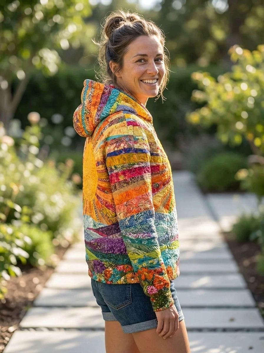 Bunte Sonnenaufgang Kapuzenpullover