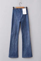 High-Waist Skinny-Jeans – Blau