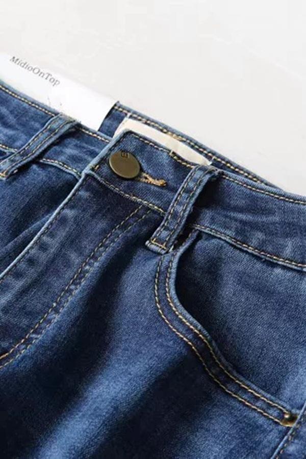 High-Waist Straight-Leg-Jeans