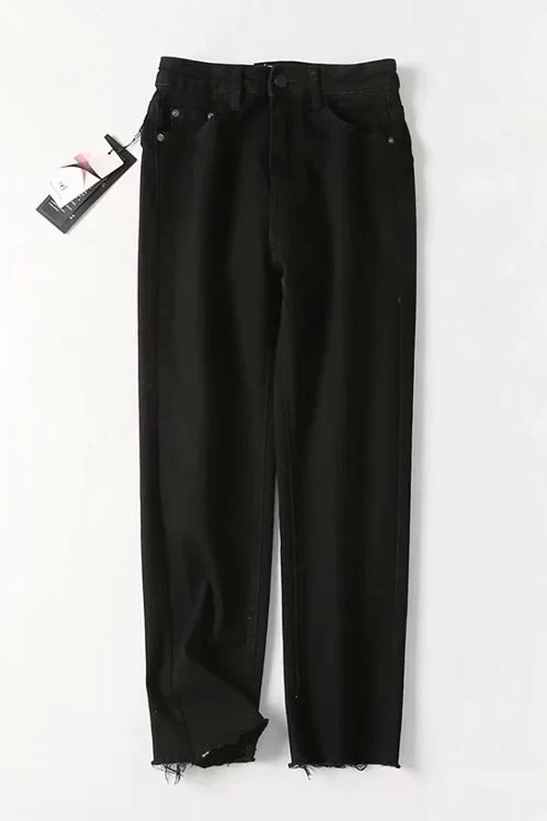 High-Waist Straight-Leg-Jeans