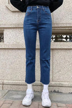 High-Waist Straight-Leg-Jeans