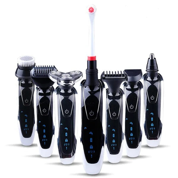 Komplettes 7-in-1 Rasier- sowie Trimmset – Flexibel und Effizient