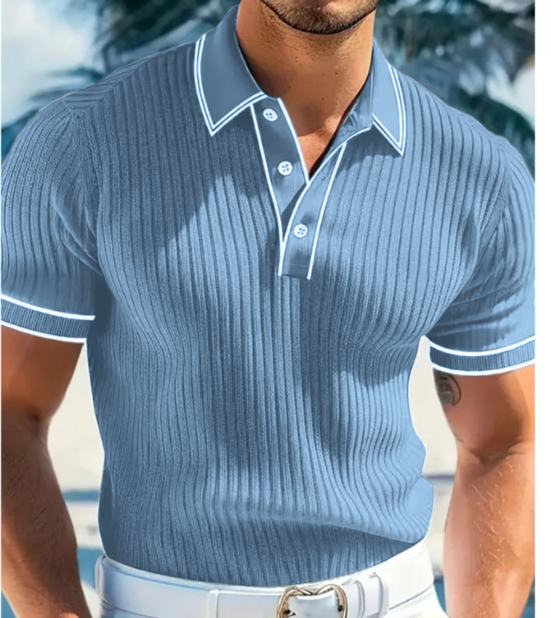 Herren Polo-Shirt mit kurzen Ärmeln – Bequem und elegant für den Sommer