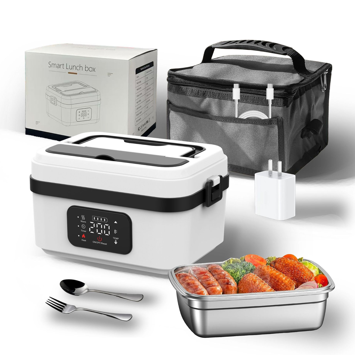 Elektrische Lunchbox mit Akku – Warmes Essen Unterwegs sowie bei der Arbeit