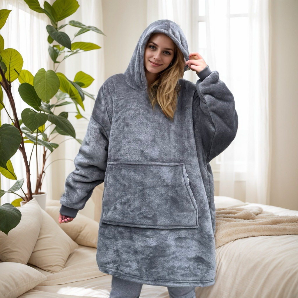 Luna Sherpa Hoodie Decke – Ultraweich sowie Bequem für die Kältesten Tage