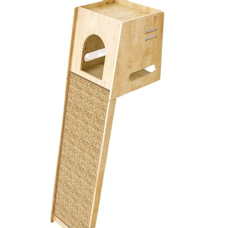 NatureClimb Holz Katzenhaus – Kompaktes sowie Verspieltes Möbelstück