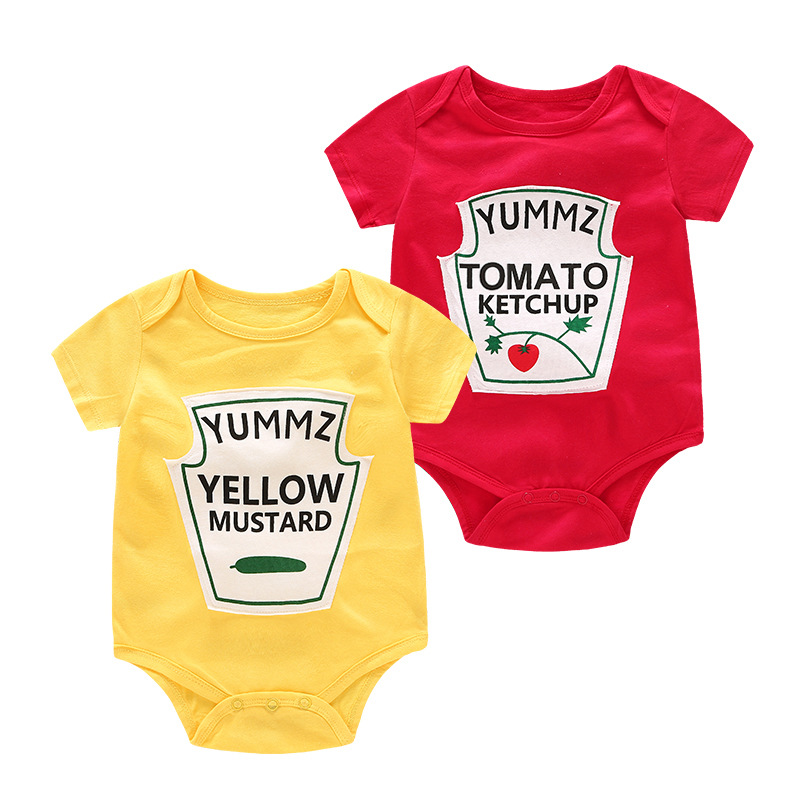 2er-Pack Baby Bodysuits – Weiche Baumwolle inklusive Verspielten Lebensmittel-Drucken