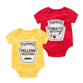 2er-Pack Baby Bodysuits – Weiche Baumwolle inklusive Verspielten Lebensmittel-Drucken