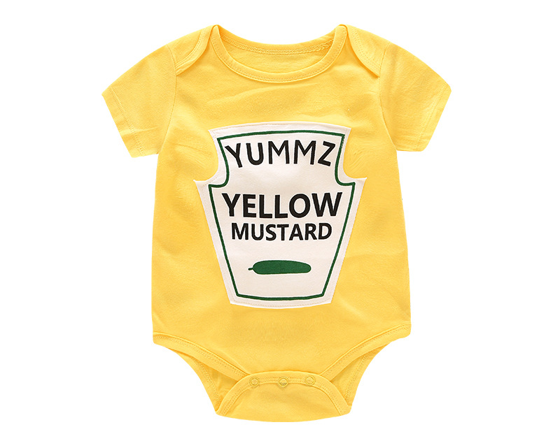 2er-Pack Baby Bodysuits – Weiche Baumwolle inklusive Verspielten Lebensmittel-Drucken